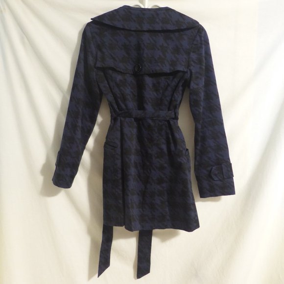 FOREVER 21, small, navy pea coat with black design, GUC - Picture 14 of 14